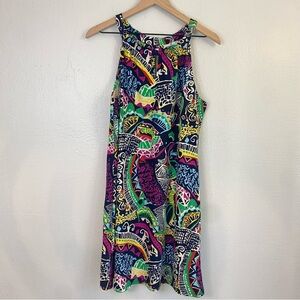 Jude Connally navy Multicolor Geometric Dress size large